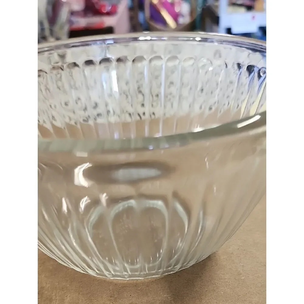Pyrex Clear Ribbed Glass Mixing Bowl